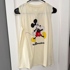 Disney Cream Tank Top with Mickey Mouse Design